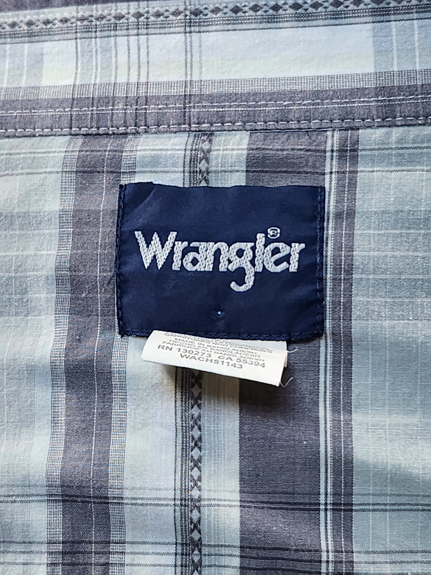 Wrangler Top Stitch Detail Pearl Snap Shirt