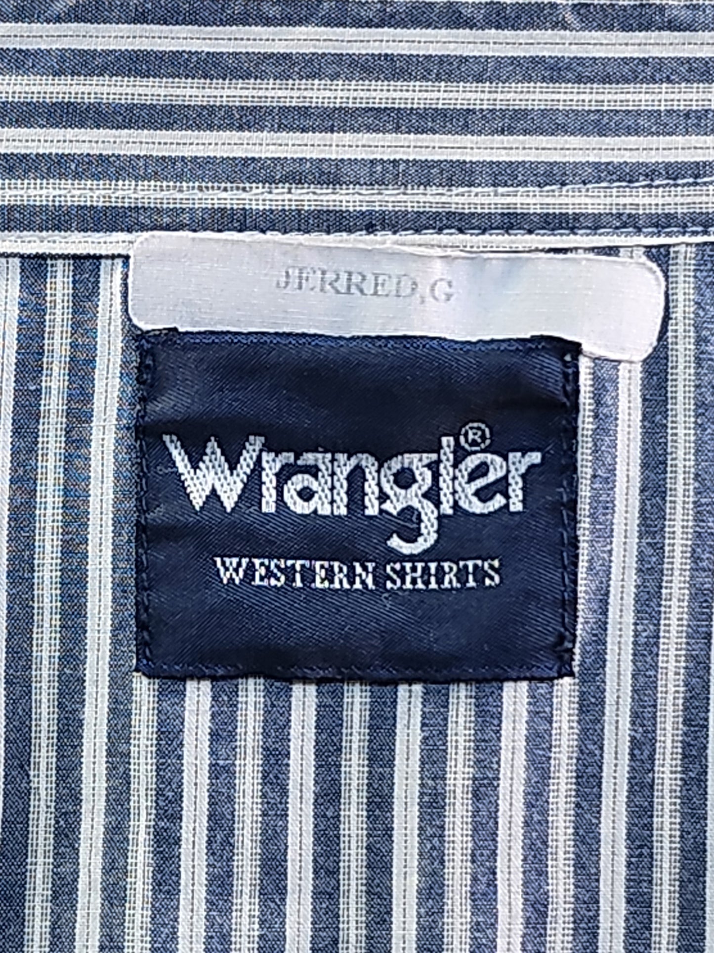 Vintage Light Weight Striped Wrangler Pearl Snap Shirt