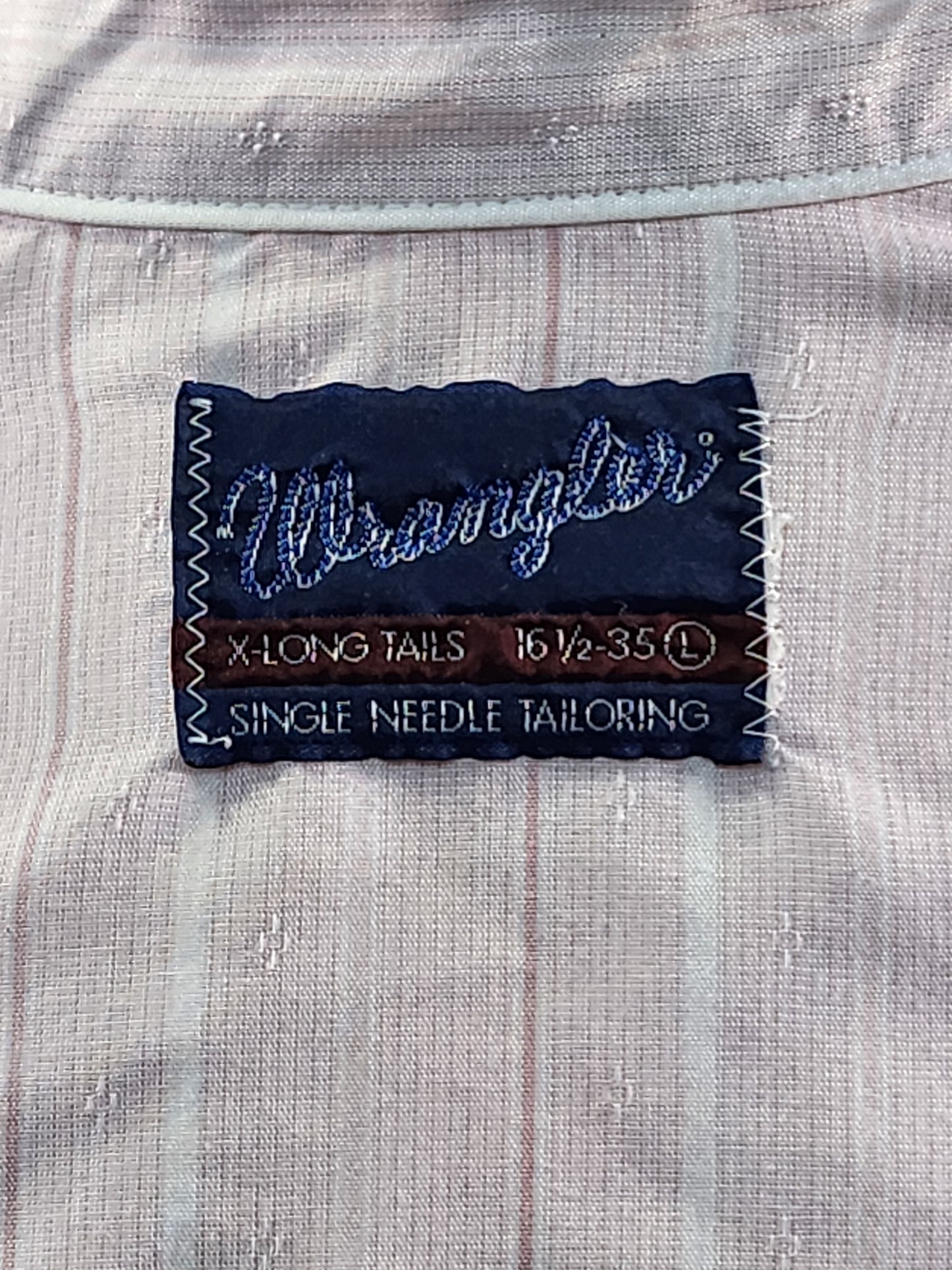 Rare Vintage Wrangler Light Pink Jacquard Pearl Snap Shirt