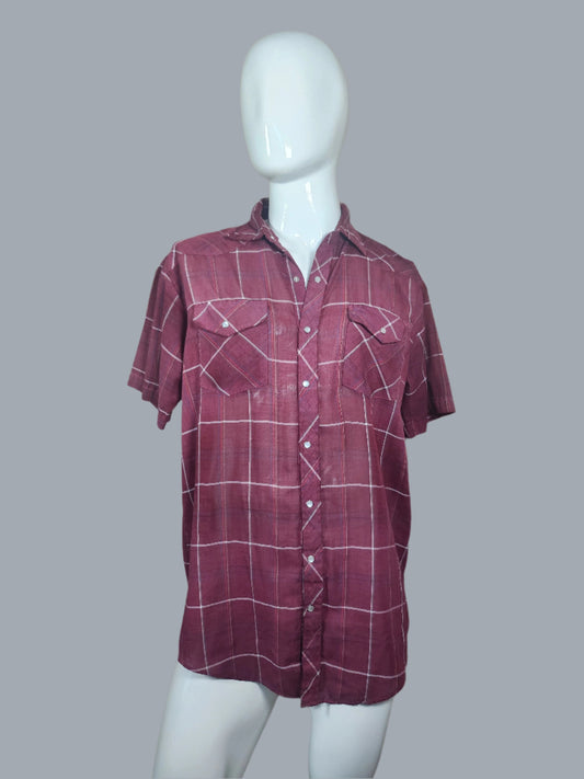 Rock Creek Ranch Vintage Sheer Pearl Snap Shirt