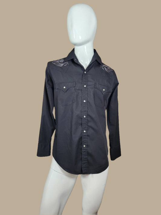 Plains Western Wear Vintage Medium Weight Pearl Snap Shirt