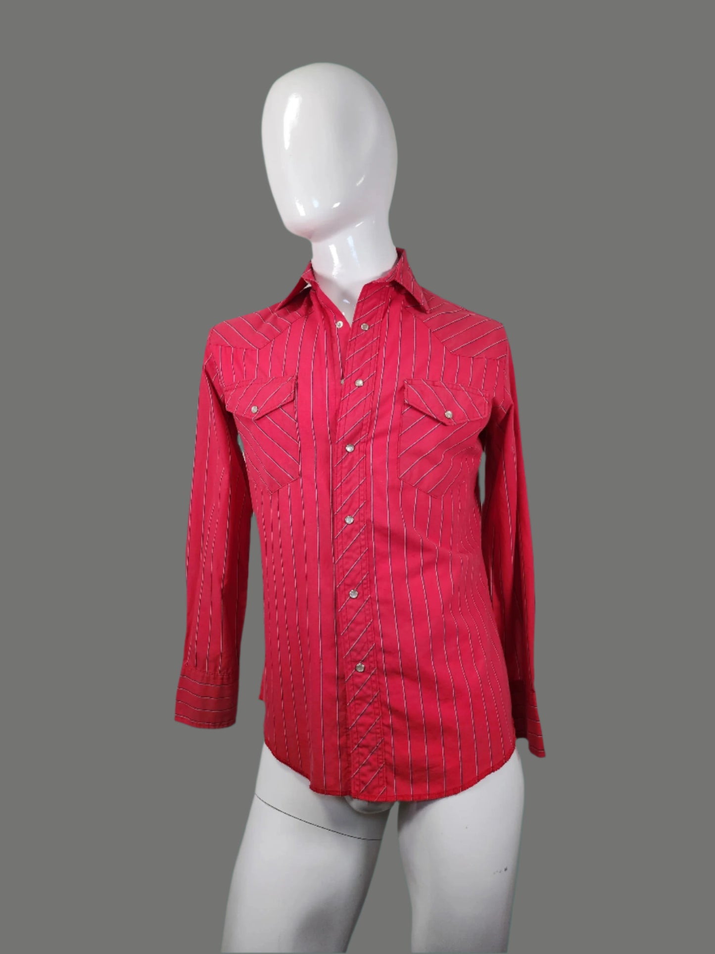 Vintage Wrangler Light Weight Striped Pearl Snap Shirt